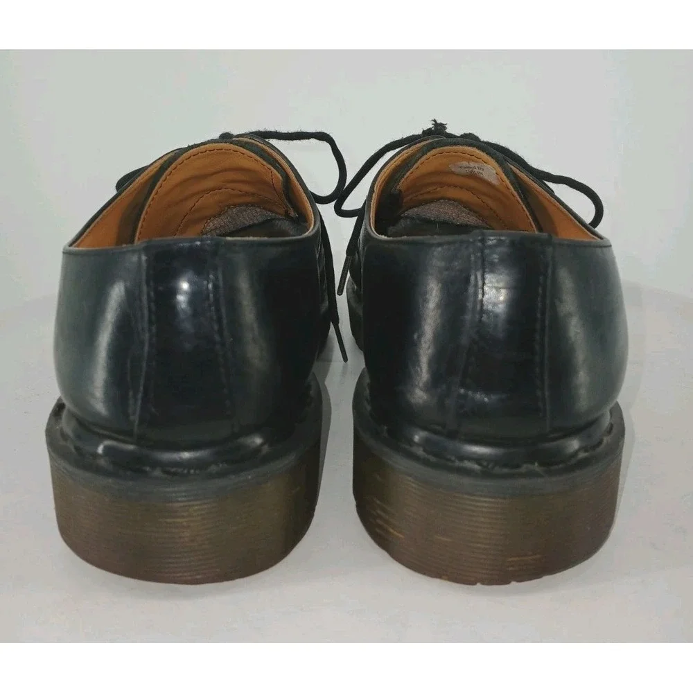 Vintage Dr Martens Shoes Mens US 10 Black Leather Oxfords England  C131